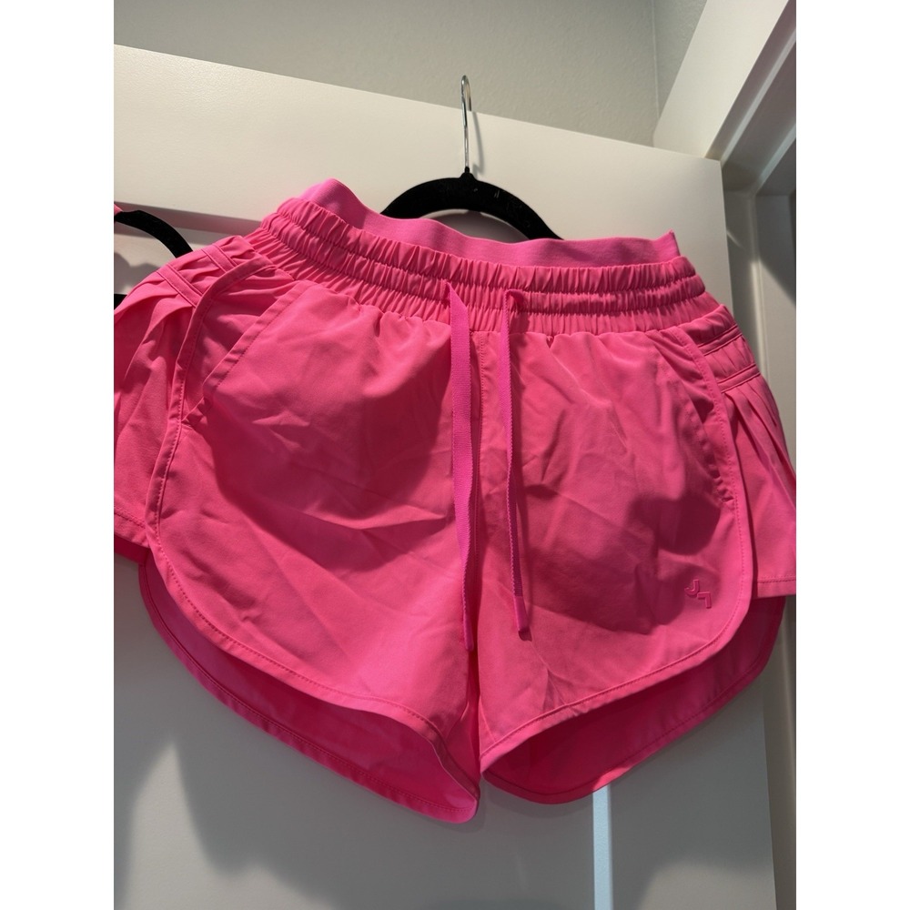 Sporty Athleisure JoyLab Hot Pink Sports Bra Running Shorts Set S/XS - Picture 4 of 8